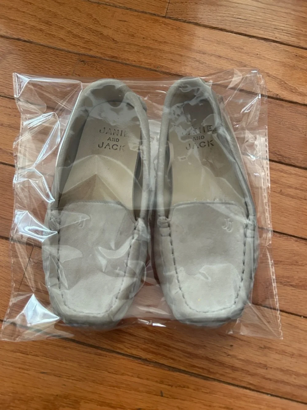 Janie and Jack Suede Driving Shoe Gray size 9